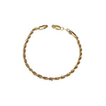 18k Gold Filled 3mm Rope Bracelet