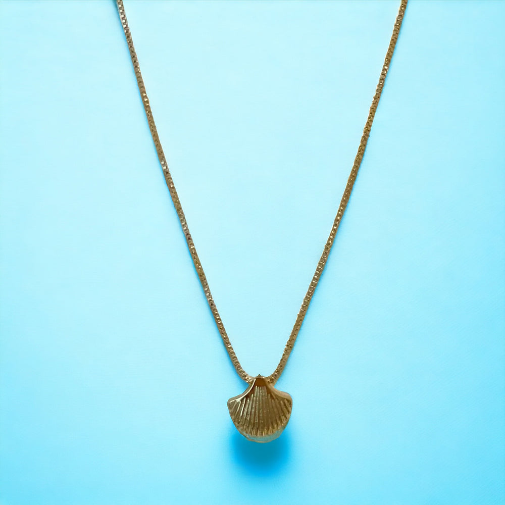 Tide Is High Necklace. Gold Filled Sea Shell Necklace