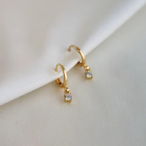 Miniature Cz Drop Earrings