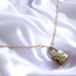 Celestial Lock Charm Necklace