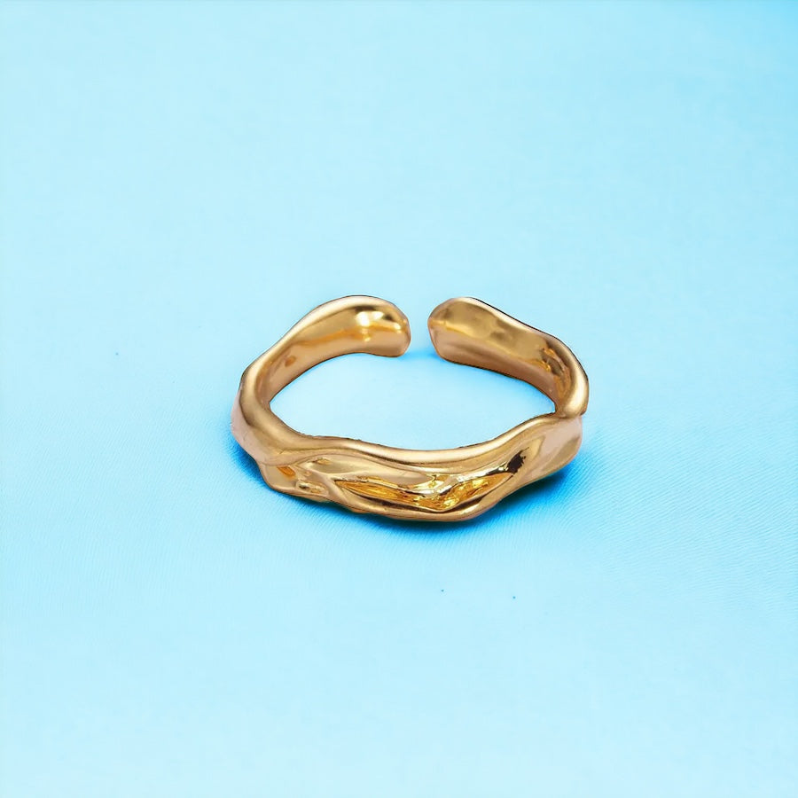 Minimalist Simple Gold Adjustable Ring