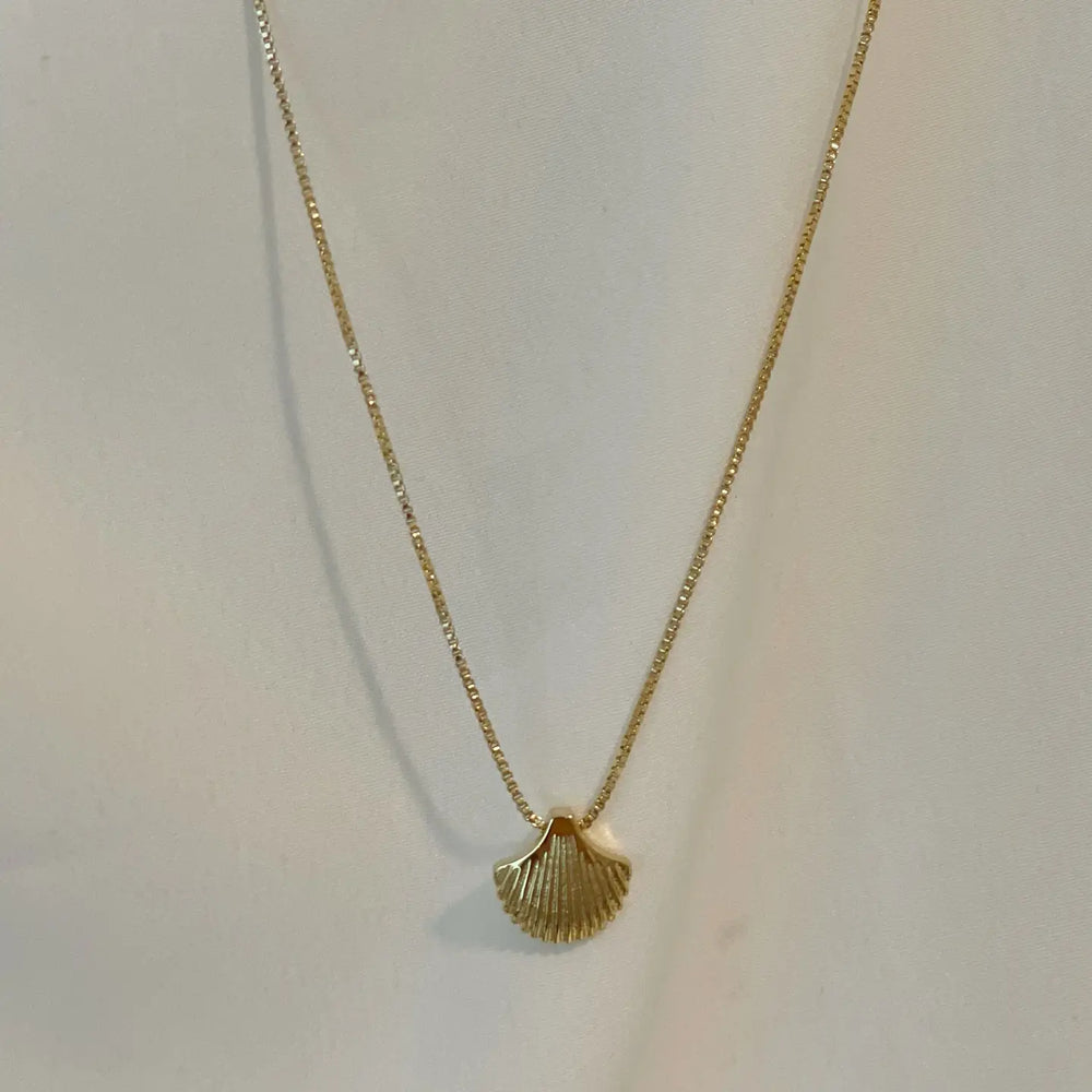 Tide Is High Necklace. Gold Filled Sea Shell Necklace