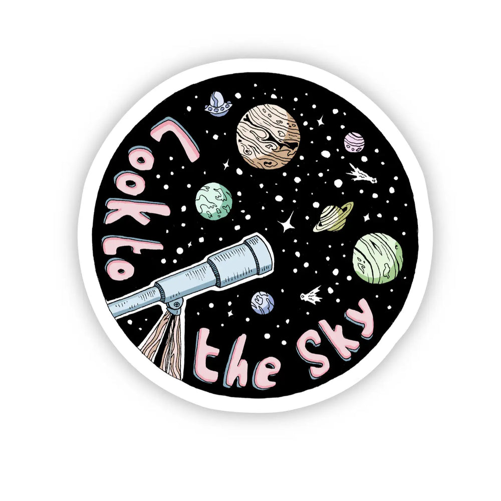 “Look To the Sky” Galaxy Space Sticker
