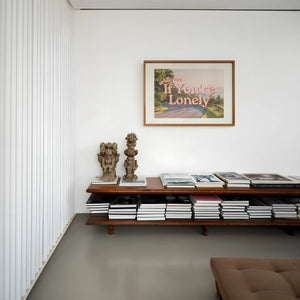 “Write Me If You're Lonely” Horizontal Poster, Wall Art, Trendy Poster