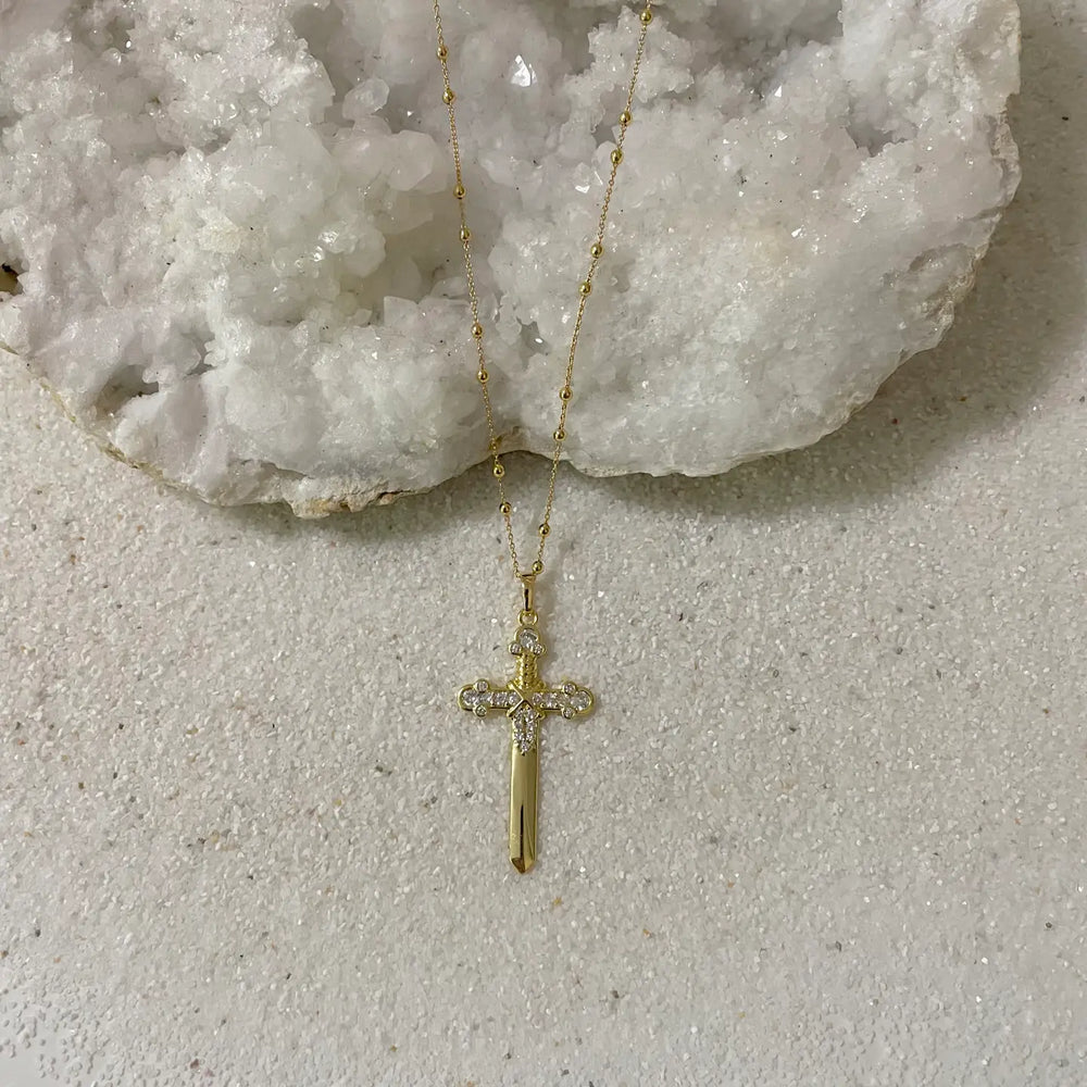 Golden Dagger Necklace