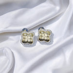 Dainty Clover Cz Stud Earring