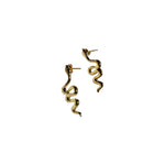 Gold Snake Stud Earrings