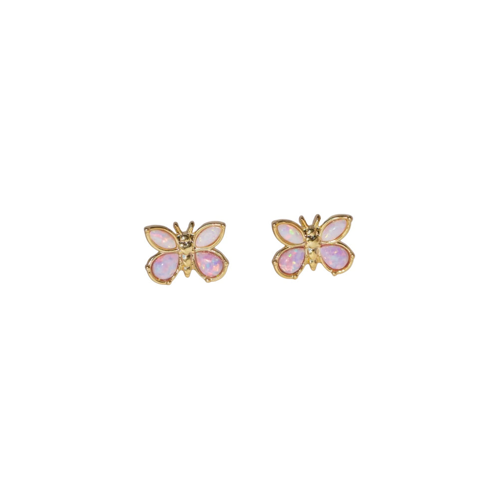 Butterfly Stud Earrings - Opal