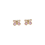 Butterfly Stud Earrings - Opal