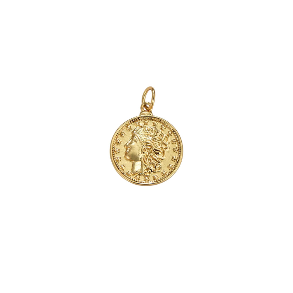 Gold Filled Ancient Roman Charm Pendant Coin