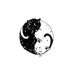 Yin and Yang Cat Sticker