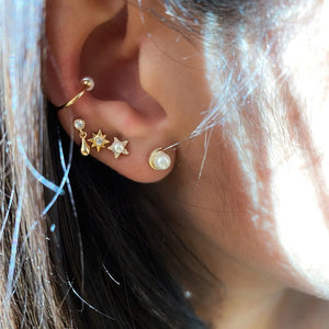 Aspen Pearl Moon Studs