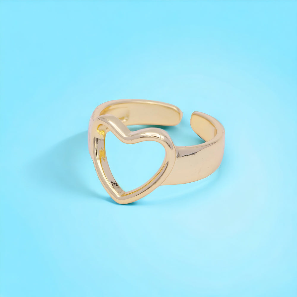 Open Heart in 14k Gold Filled Adjustable Ring