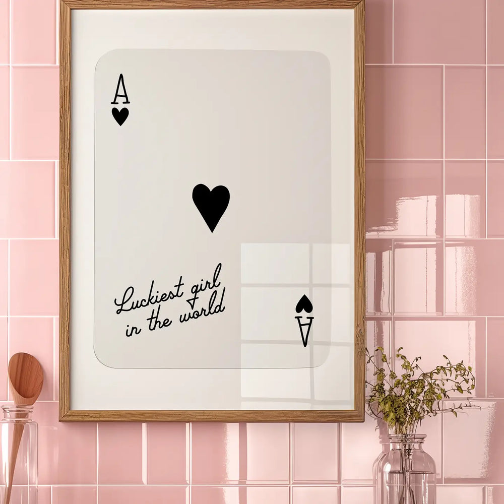 Luckiest Girl Vertical Poster, Wall Art, Trendy Poster