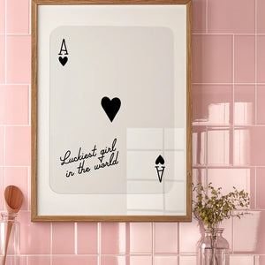 Luckiest Girl Vertical Poster, Wall Art, Trendy Poster