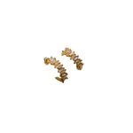 Tapered Baguette Cz Hoops