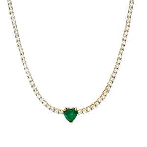 Emerald Heart Tennis Choker