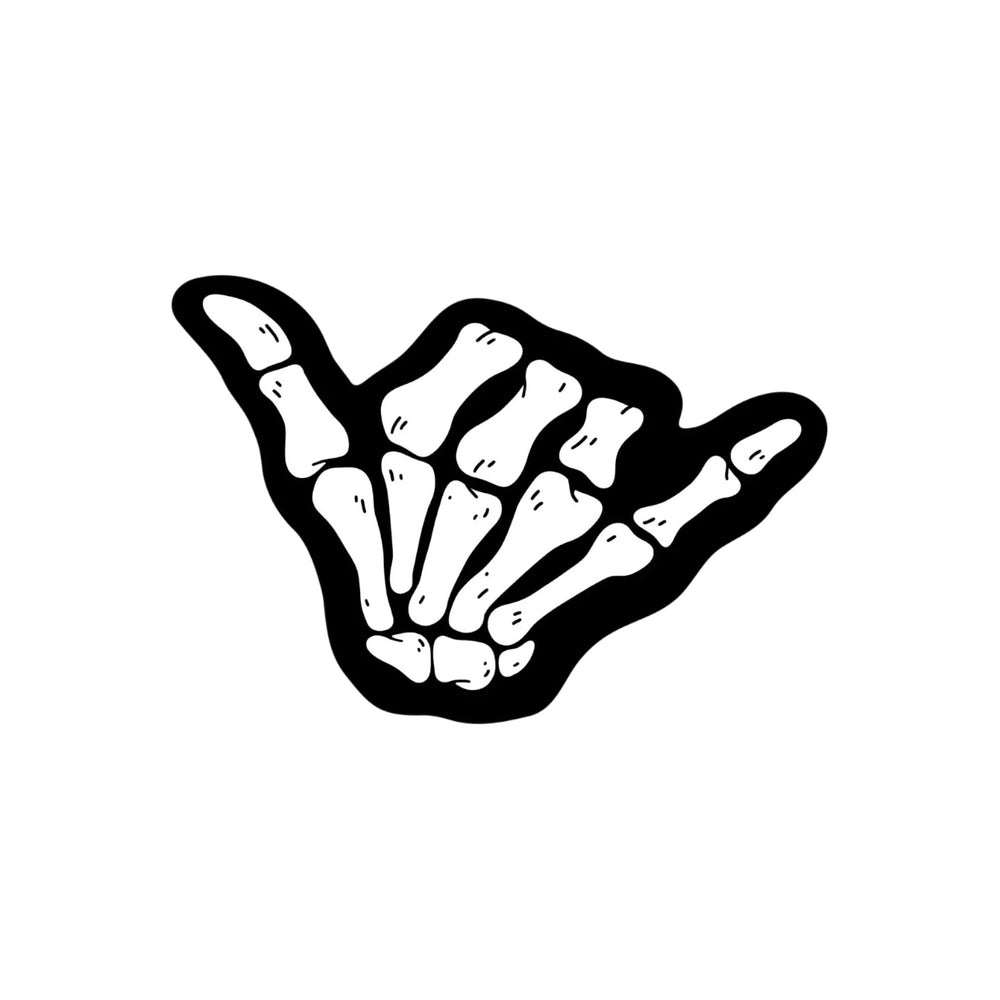 Shaka Skeleton Hand - Hang Loose Sticker