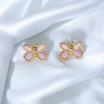 Butterfly Stud Earrings - Opal