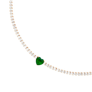 Emerald Heart Tennis Choker