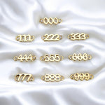 Gold Filled Angel Number Charm Connector