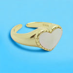 Mother of Pearl Heart Ring