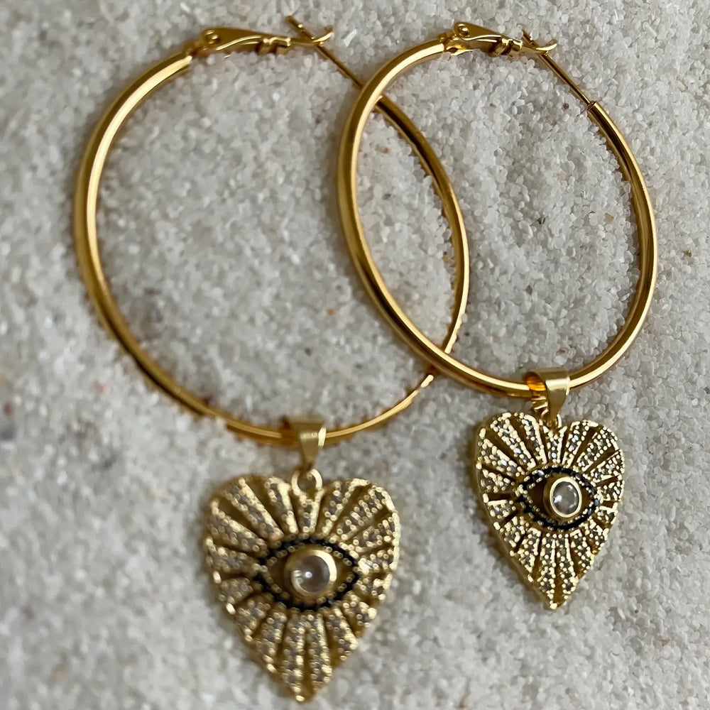 Listen To Your Heart Hoop Earrings