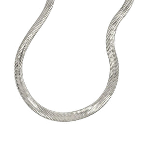 Herringbone Snake Chain Silver & Gold Choker Necklace