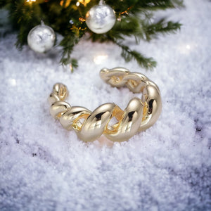 Twisted & Twined Spiral Gold Ring
