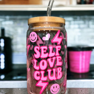 Self Love Club | Iced Coffee | Smoothie | Juice | Beer Can Glass