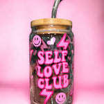 Self Love Club | Iced Coffee | Smoothie | Juice | Beer Can Glass