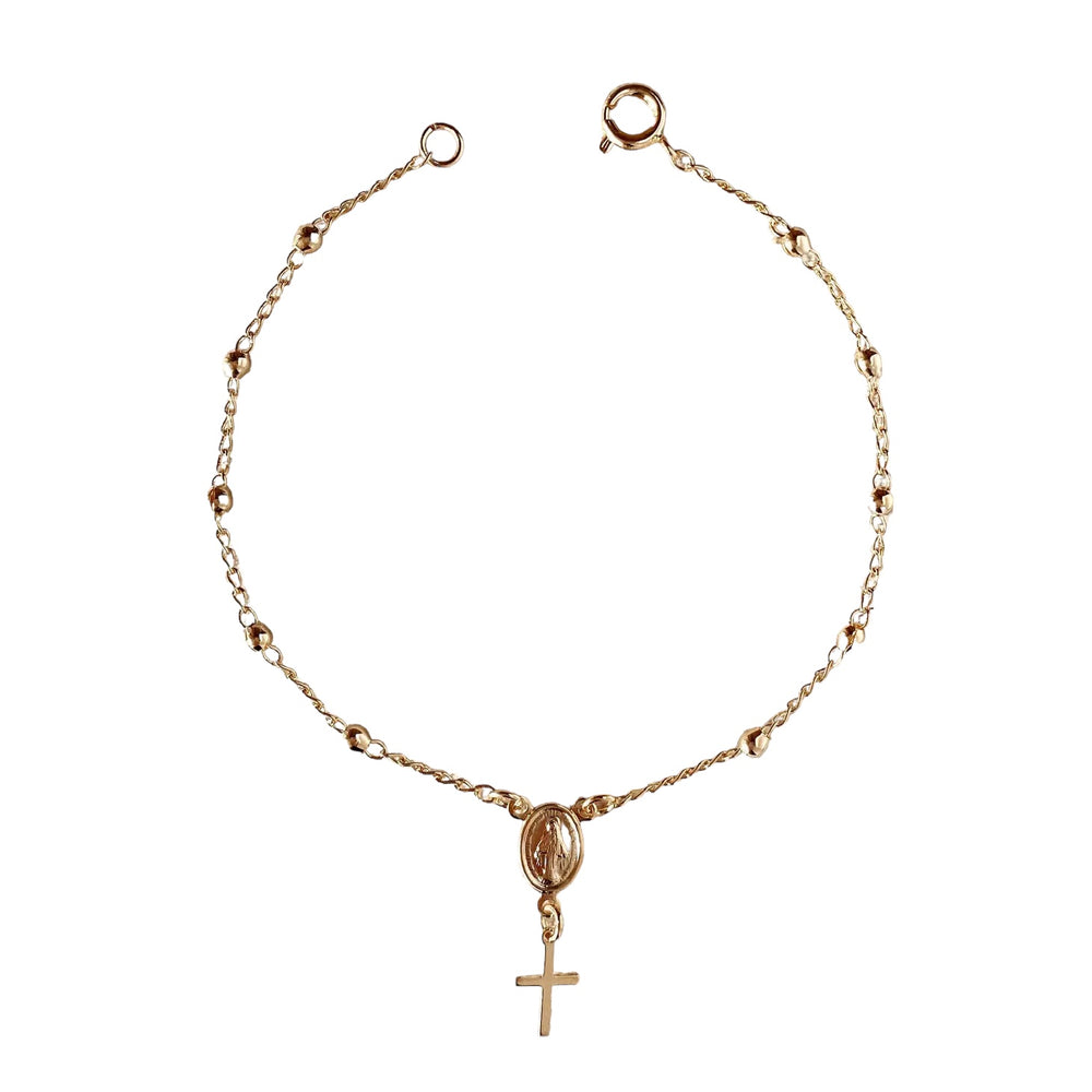 18k Gold Filled Delicate Rosary Bracelet