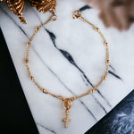 18k Gold Filled Delicate Rosary Bracelet