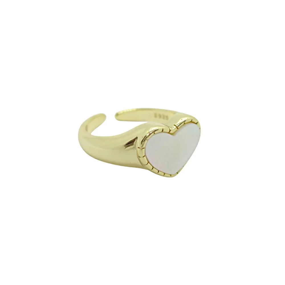 Mother of Pearl Heart Ring