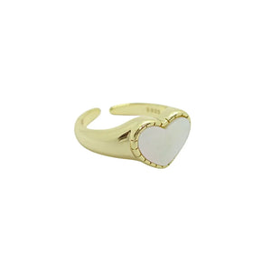 Mother of Pearl Heart Ring