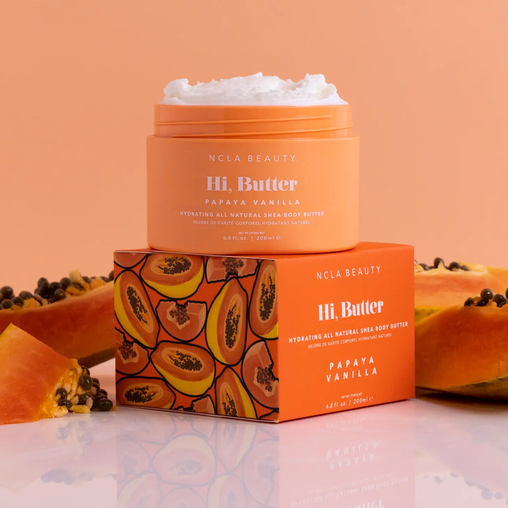 Hi, Butter All Natural Shea Body Butter - Papaya Vanilla