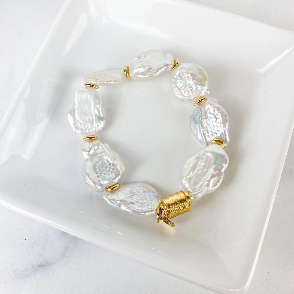 Pearl Beaded Bracelet 20mm Freshwater