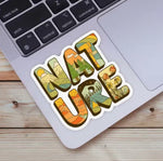 Nature Theme Bubble Letter Sticker