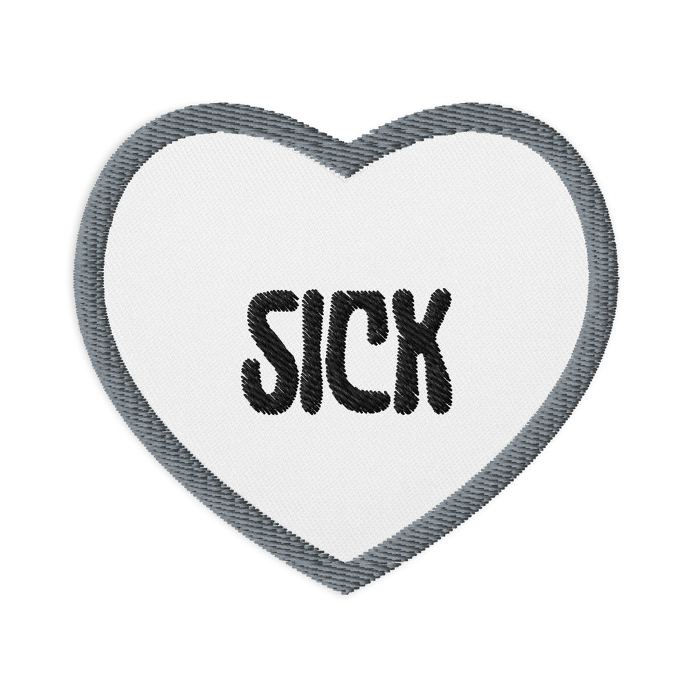 Sick Heart Embroidered Patches