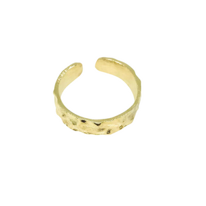 Gold Wave Adjustable Ring