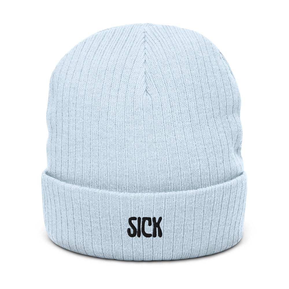 Sick Recycled Polyester Ribbed Knit Beanie