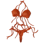 One Piece Strappy Orange String Bikini